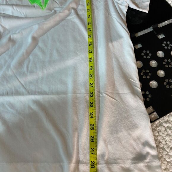 Nike Rafa Nadal Bull Logo Dri-FIT T-Shirt White Neon Green | Women’s Large - Picture 5 of 7